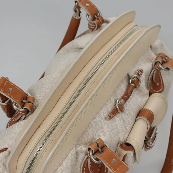 Christian Dior Trotter Canvas Hand Bag Beige Auth - Picture 9 of 16
